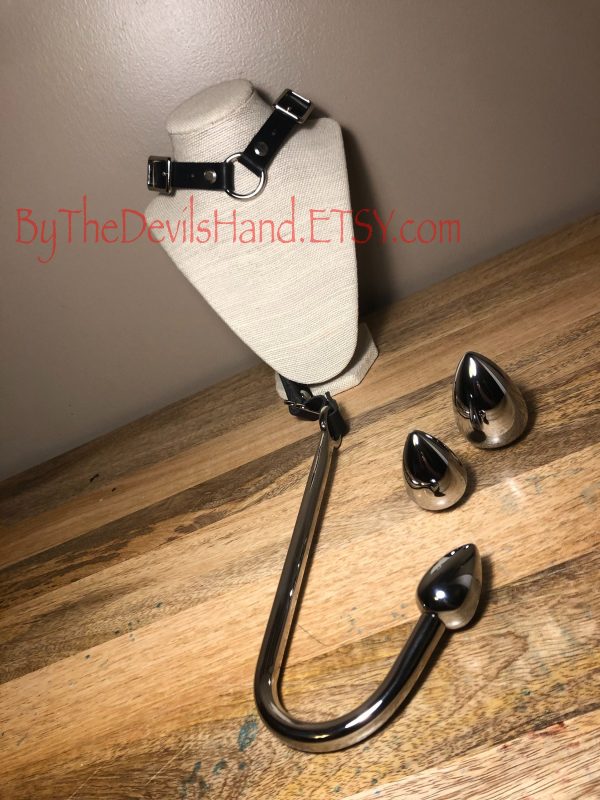 Ass Hook Rig Three Ball Design Crafted from Horween Black Essex “Super Soft” Leather