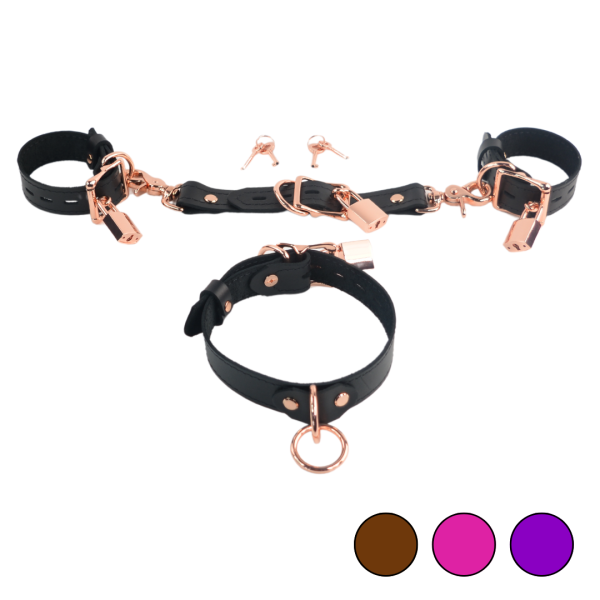 The V3RSE Strap - Rose Gold Lockable Buckles with Square Padlocks