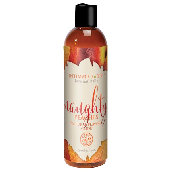 Intimate Earth Flavored Glide - Naughty Peaches 2oz