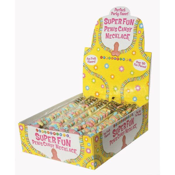 Super Fun Penis Candy Necklace 24pc Display